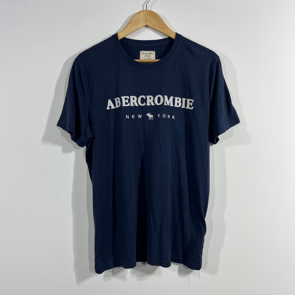 Abercrombie‎ & Fitch Y2K Vintage Preppy Graphic Logo T-Shirt Womens Large Moose